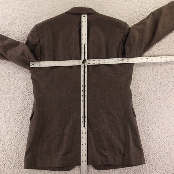 Jos A Bank Jacket M 40R Brown Houndstooth 100% Wool Cashmere Blazer Sport Coat - Picture 11 of 16